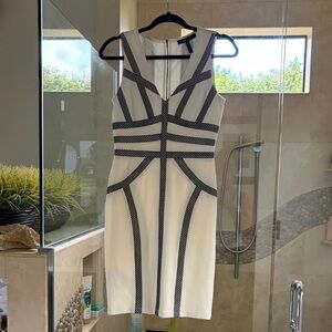 BCBGMaxAzria cream and black XS Dress